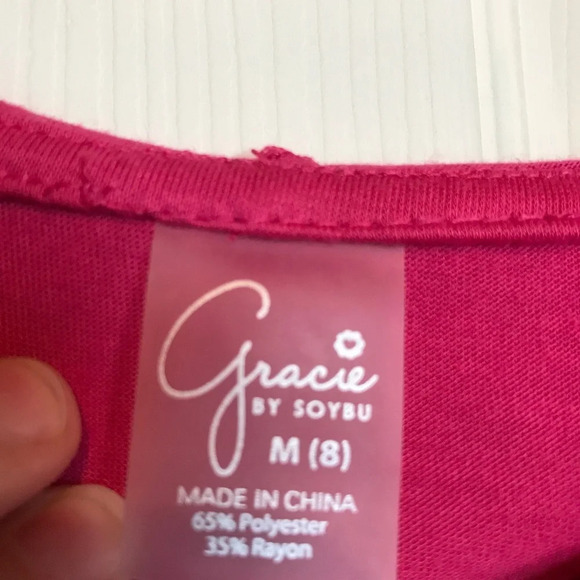 Gracie by Soybu Abby Girls Pink Performance Hoodie Size 8 - Picture 4 of 5